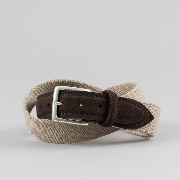 ANDERSON'S-STRETCH CANVAS BELT BEIGE/MOCHA-Supply & Advise