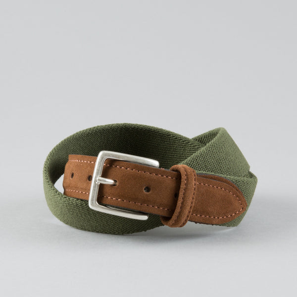 ANDERSON'S-STRETCH CANVAS BELT OLIVE/SNUFF-Supply & Advise