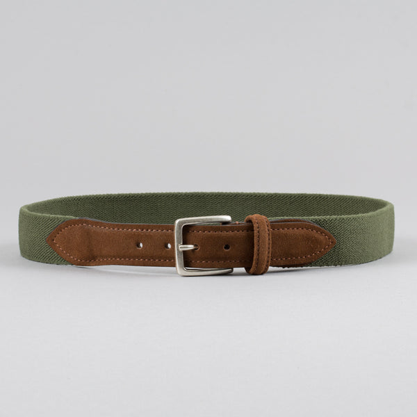 ANDERSON'S-STRETCH CANVAS BELT OLIVE/SNUFF-Supply & Advise
