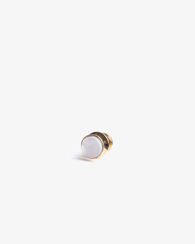 MOTHER OF PEARL LAPEL PIN GOLD