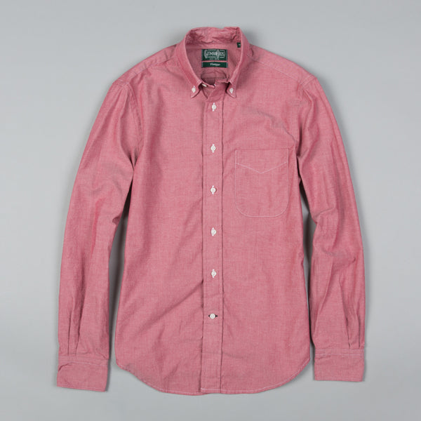 GITMAN VINTAGE-CLASSIC CHAMBRAY BUTTON DOWN RED-Supply & Advise