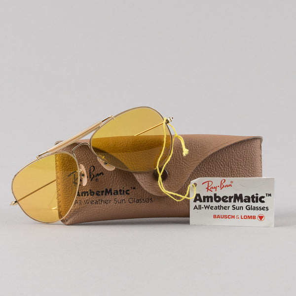 SELIMA OPTIQUE-RAY-BAN OUTDOORSMAN GOLD/AMBERMATIC LENS-Supply & Advise