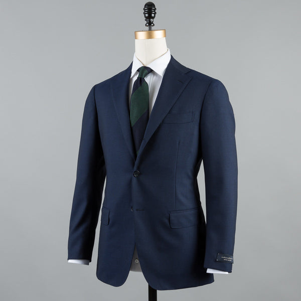 RING JACKET-CALM TWIST WOOL 184 SUIT NAVY-Supply & Advise
