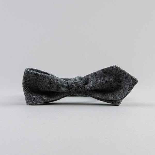 THE HILL-SIDE-SELVEDGE CHAMBRAY BOW TIE BLACK-Supply & Advise