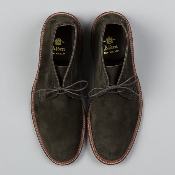ALDEN-UNLINED CHUKKA HUNTING GREEN SUEDE 14928-Supply & Advise