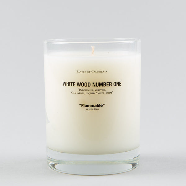 BAXTER OF CALIFORNIA-WHITE WOOD NUMBER 1 CANDLE-Supply & Advise
