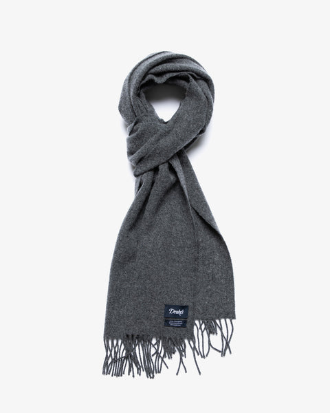 DRAKE'S-CASHMERE SCARF CHARCOAL-Supply & Advise