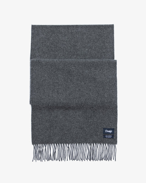 DRAKE'S-CASHMERE SCARF CHARCOAL-Supply & Advise