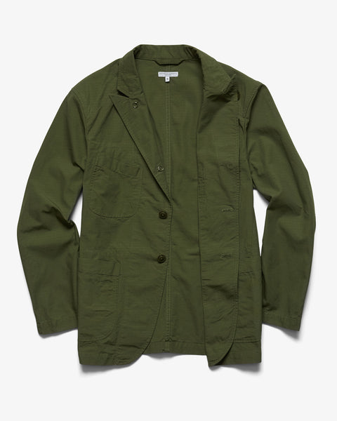 ENGINEERED GARMENTS-BEDFORD JACKET OLIVE COTTON RIPSTOP-Supply & Advise
