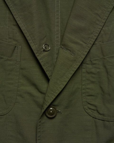 ENGINEERED GARMENTS-BEDFORD JACKET OLIVE COTTON RIPSTOP-Supply & Advise
