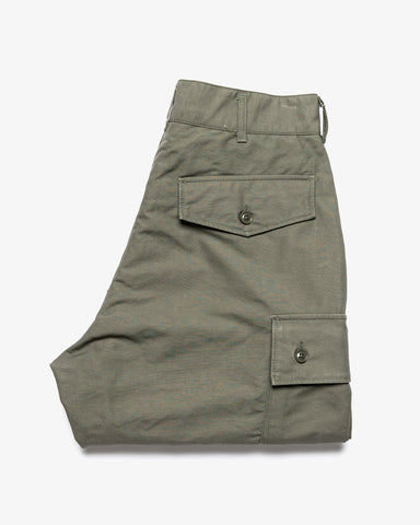 ENGINEERED GARMENTS | FA PANT OLIVE COTTON DOUBLE CLOTH