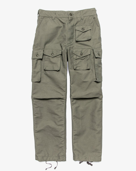 ENGINEERED GARMENTS-FA PANT OLIVE COTTON DOUBLE CLOTH-Supply & Advise