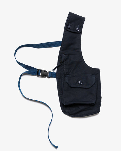 ENGINEERED GARMENTS-SHOULDER VEST NAVY COTTON DOUBLE CLOTH-Supply & Advise