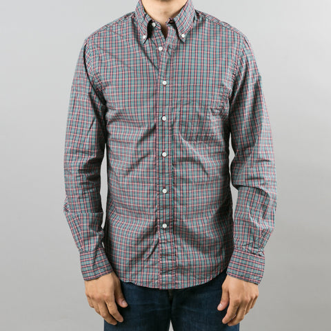 ARCHIVE TARTAN CHECK BUTTON DOWN TURQUOISE