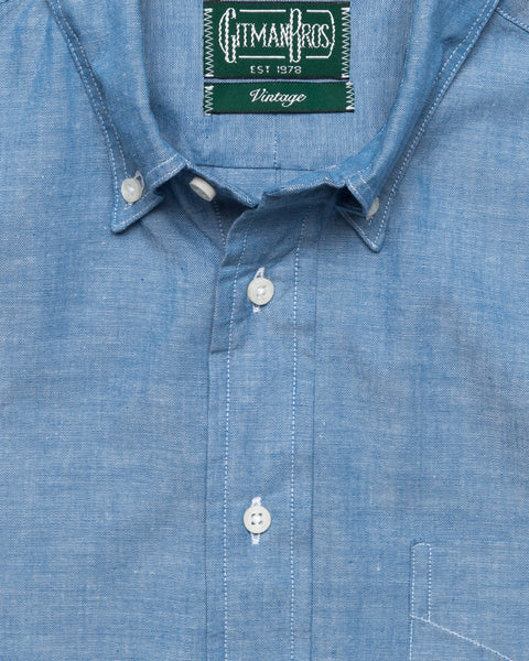 GITMAN VINTAGE-CLASSIC CHAMBRAY BUTTON DOWN BLUE-Supply & Advise