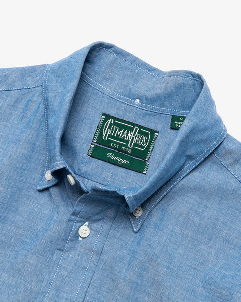 GITMAN VINTAGE-CLASSIC CHAMBRAY BUTTON DOWN BLUE-Supply & Advise