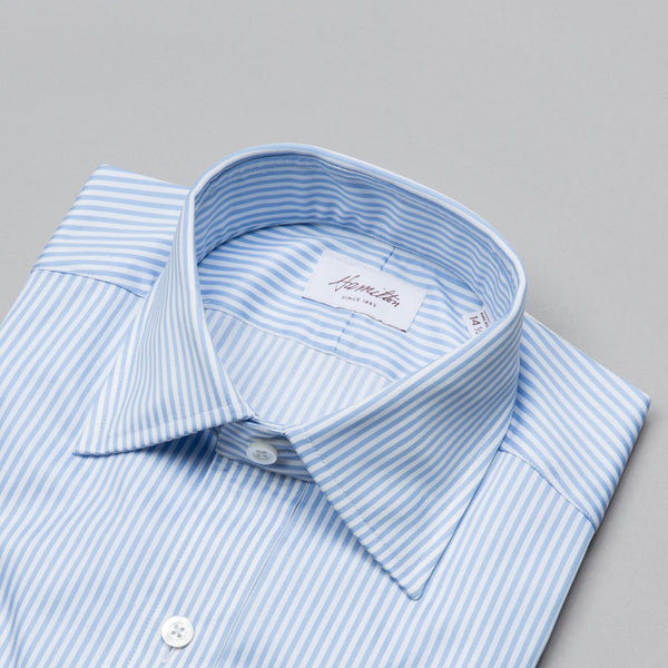 HAMILTON-DRESS SHIRT BLUE BENGAL STRIPE-Supply & Advise