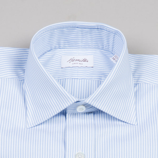 HAMILTON-DRESS SHIRT BLUE STRIPE OXFORD-Supply & Advise