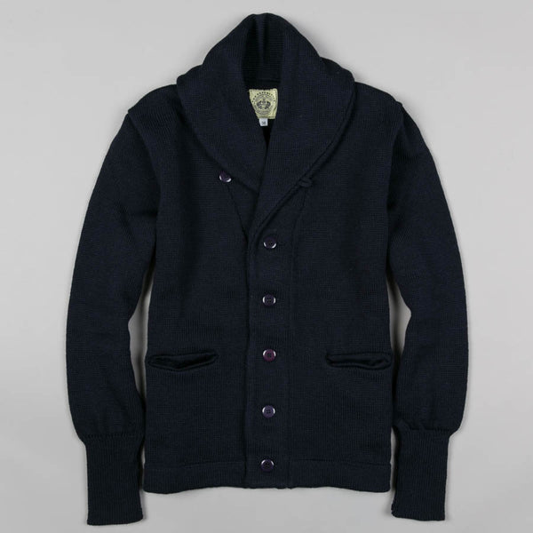 NORTH SEA CLOTHING-EXPEDITION BUTTON FRONT CARDIGAN NAVY-Supply & Advise