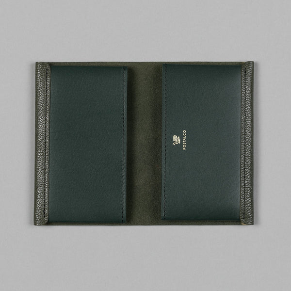 POSTALCO-GEOLOGY LEATHER CARD HOLDER MOSS GREEN-Supply & Advise