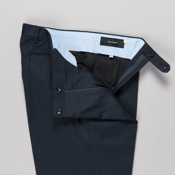 RING JACKET-COTTON TWILL FLAT FRONT TROUSER NAVY-Supply & Advise