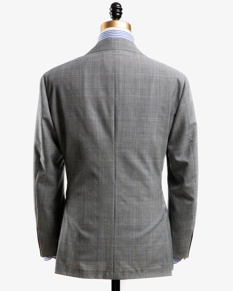 RING JACKET-FOX BROTHERS WOOL SUIT GREY GLEN CHECK-Supply & Advise