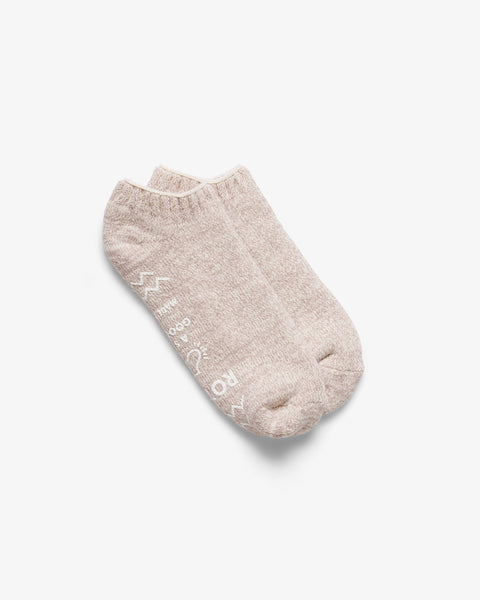 ROTOTO-RECYCLED COTTON PILE SOCK SLIPPERS IVORY/GRAY-Supply & Advise