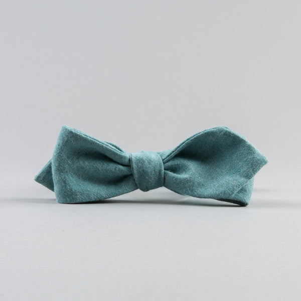 THE HILL-SIDE-SELVEDGE CHAMBRAY BOW TIE ASAGI TURQUOISE-Supply & Advise