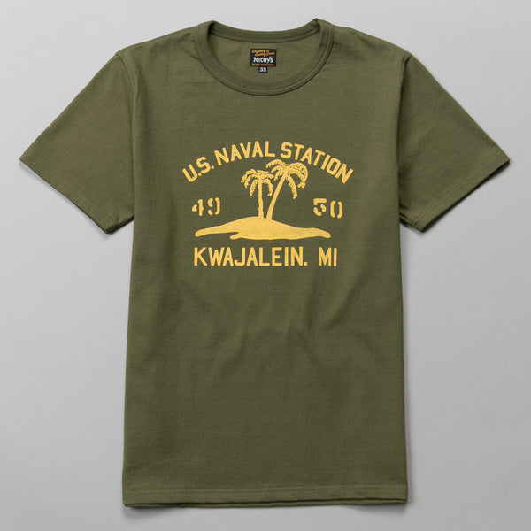 THE REAL McCOY'S-MILITARY TEE US NAVAL STATION KWAJALEIN-Supply & Advise