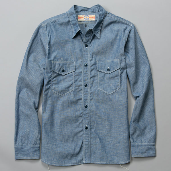 THE REAL McCOY'S-USN CHAMBRAY SHIRT BLUE-Supply & Advise