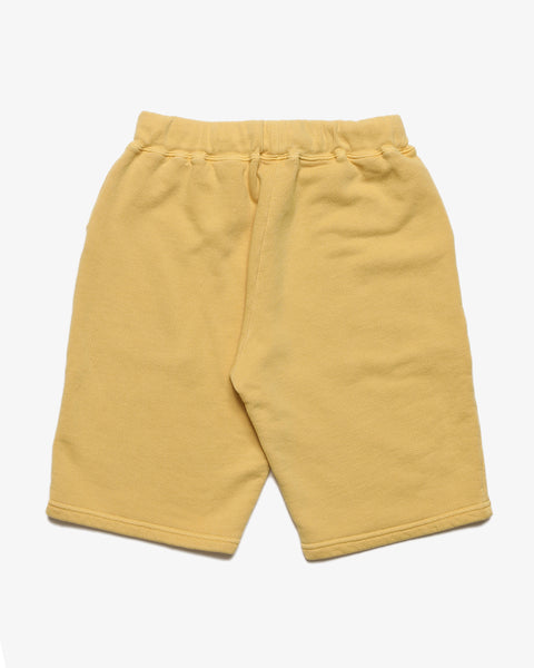 VELVA SHEEN-PIGMENT-DYED ARMY GYM SWEAT SHORTS LIGHT GOLD-Supply & Advise